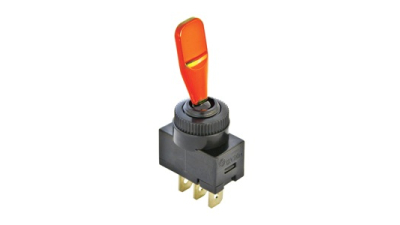 Intrerupator auto Carpoint 12V 20A ON/OFF , orange, comutator cu 2 papuci electrici