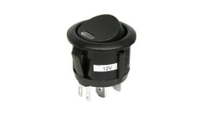 Intrerupator auto Carpoint 12V 20A rotund diametru 20mm , On/Off cu led