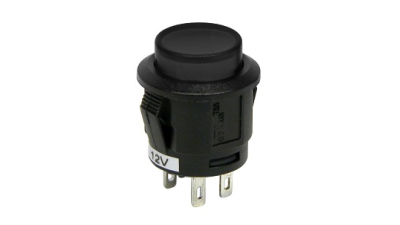 Intrerupator auto Carpoint 12V 20A rotund diametru 16,10mm , buton cu revenire , negru