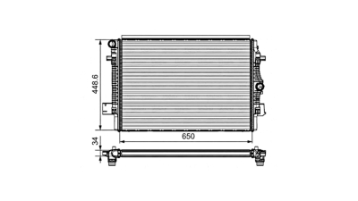 Radiator racire Audi A1 (8x) 2010- Model S1, Motorizare 2.0 Tfsi 170kw Benzina, tip climatizare Cu/fara AC, dimensiune 650x449x34mm, Original (Valeo), Aftermarket