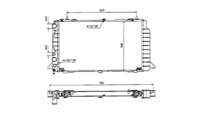 Radiator racire Audi 80/90, 03.1990-09.1991, , Motorizare 2.0 101kw Benzina, dimensiune 595x360x34mm, Original, Aftermarket