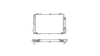 Radiator racire Audi 80 (B4) CABRio, 08.1992-12.1996, motor 2.6 V6, 110 kw, 2.8 V6, 128 kw, benzina, cutie automata 596x409x32 mm, aluminiu/plastic, 