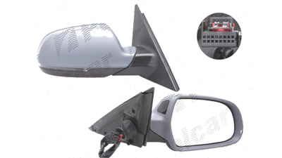 Oglinda exterioara Audi A4/S4 (B8), 2010-12.2015, Dreapta, reglare electrica; grunduit; incalzita; cu functie detectie unghi mort; geam convex; cromat; 10 pini; cu semnalizare, View Max