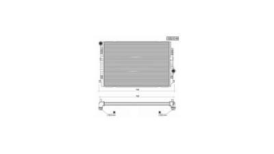 Radiator racire VW Arteon, 04.2017-, motor 2.0 TDI, 140/176 kw, diesel, cutie manuala/automata, cu/fara AC, Valeo type 650x448x32 mm, SRLine, aluminiu brazat/plastic 