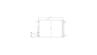 Condensator climatizare Audi A3 (8V), 04.2012-2020, motor 1.2 TFSI, 77 kw; 1.4 TFSI, 92 kw benzina, full aluminiu brazat, 570(530)x392x16 mm, cu uscator si filtru integrat