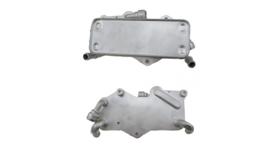 Radiator racire ulei motor, termoflot Audi A6 (C7), 03.2011-05.2013, motor 2.0 TFSI, 2.8 V6, benzina, 2.0 TDI, 3.0 TDI, diesel, cv automata, 215x80x57 mm, racitor transmisie, din aluminiu