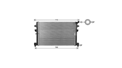 Radiator racire VW Golf GTD 7 (5G), 04.2013-, motor 2.0 TDI, 135 kw, diesel, cutie manuala/automata, cu/fara AC, radiator temperatura joasa, 620x402x27 mm, Koyo, aluminiu brazat/plastic 