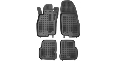 Set covorase auto din cauciuc Alfa Romeo Mito (955), 07.2008-, negru, presuri tip tavita, Rezaw 202505, Aftermarket