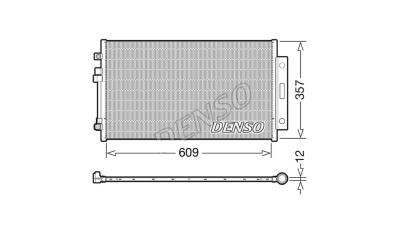 Condensator climatizare OEM/OES Alfa Romeo Giulia/Giulia Veloce, 11.2016-, motor 2.2 d, 154 kw diesel, cutie manuala, full aluminiu brazat, 650(620)x357x12 mm, cu uscator si filtru integrat