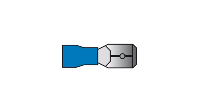 Set 10 papuci electrici Carpoint tip 740 tata 6,3x0,8 mm, lungime 21,3 mm, albastru