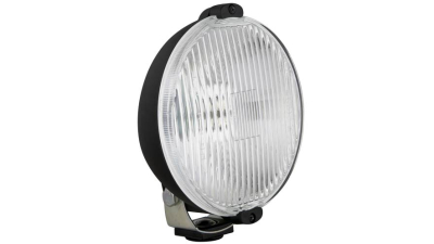 Proiector auto Wesem 12/24V bec H3, 152x81mm rotund, sticla alba si carcasa neagra, cu lumina de drum , 1 buc.