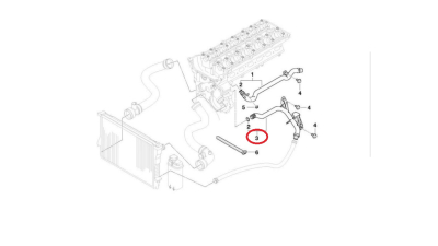 Furtun radiator Bmw Seria 3 E46 1998-2006, X3 E83 2004-2011, X5 E53 2000-2007, plastic, BestAutoVest 2008PW-8