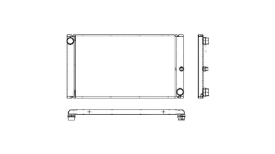 Radiator racire BMW Seria 5 E60/E61, 03.2007-2010, 525d/530d/535d, motor 3.0 d, 145/173/210 kw, diesel, cutie automata, cu/fara AC, 603x378x27 mm, aluminiu brazat