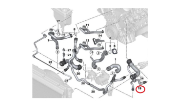 Furtun radiator Bmw Seria 5 E60/E61 2003-2010, Seria 6 E63/E64 2004-2011, X5 E70 2007-2013, cauciuc, BestAutoVest 2017PW-1