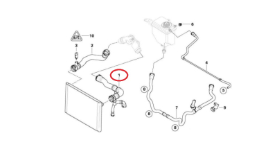 Furtun radiator Bmw Seria 5 E60/E61 2003-2010, cauciuc, BestAutoVest 2017PW-2