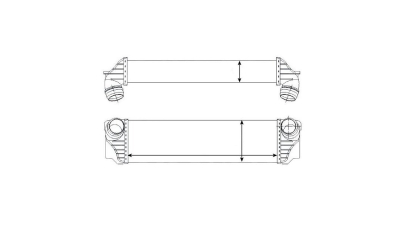 Intercooler BMW Seria 5 F10/F11, 03.2010-2017, motor 3.0 d 150/180kw, diesel, cu/fara AC, aluminiu brazat/plastic, 550x155x80 mm, Behr/Hella, 