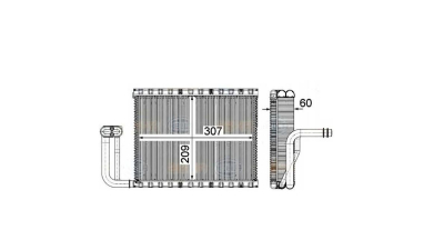 Evaporator aer conditionat Bmw 6/ Gran Coupe F06/F12/F13 2011-, Seria 5 F10/F11 2010-, Seria 5 Gt F07 2009-, Seria 7 F01/F02 2008-, 245x300x48mm, BestAutoVest 2019P8-2