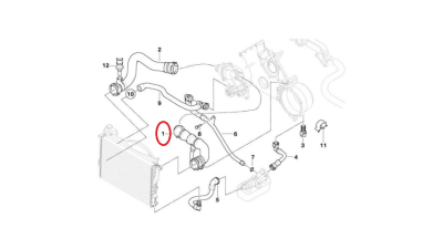 Furtun radiator Bmw Seria 5 E39 1995-2003, Seria 7 E38 1994-2001, cauciuc, BestAutoVest 2022PW-1