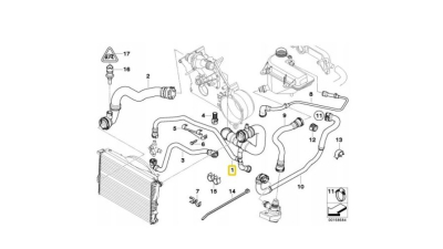 Furtun radiator Bmw X5 E53 2000-2007, cauciuc, BestAutoVest 2050PW-4