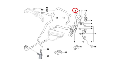 Furtun radiator racire motor Bmw X5 E53, 00-2007 19mm, material Cauciuc, BestAutoVest 2050PW-8