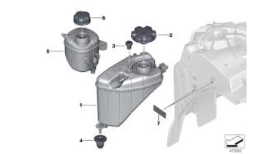Vas de expansiune BMW Seria 5 G30, 2017- motor 1, 6; 2, 0; 3, 0 benzina; 3, 0 diesel; 2, 0 benzina/electric, cu senzor nivel lichid, fara capac