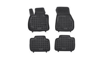 Set covorase auto din cauciuc Bmw X1 (F48), 06.2015-, negru, presuri tip tavita, Rezaw 200724, Aftermarket