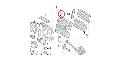 Evaporator aer conditionat Bmw Seria 2 Active/Grand Tourer (F45/46) 2014-, X1 F48 2015-, X2 F39 2018-; Mini Mini 2014-, 230x245x48mm, BestAutoVest 20X3P8-1