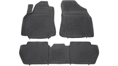 Set covorase auto din cauciuc Partner, 03.2008-2018; Citroen Berlingo (7 ), 02.2008-2018, negru; polietilena (PE), 3 bucati