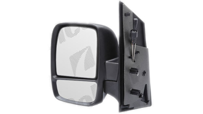 Oglinda exterioara Citroen Jumpy, 02.2007-, Fiat Scudo (270), 02.2007-, Peugeot Expert, 02.2007-, partea Dreapta, culoare sticla crom, oglinda cu sticla dubla, carcasa grunduita, ajustare manuala,