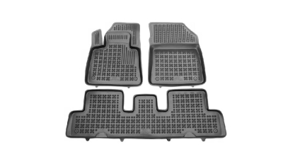 Set covorase auto din cauciuc Citroen C4 Picasso/Spacetourer, 06.2013-, 7 Locuri, negru, presuri tip tavita, Rezaw 201227, Aftermarket