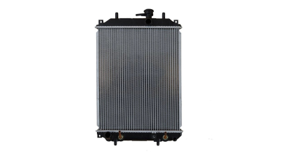 Radiator racire Daihatsu Perodua Viva, 07.2007-, 0,7 43kw; 0.7 T 35/47kw; 1,0 43/45kw Benzina, Automat, Cu/fara AC, diametru intrare/iesire 25/25mm, 317x400x16, Cu lipire fagure prin brazare Aftermarket