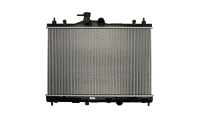 Radiator racire Nissan Tiida, 08.2005-, motor 1.6, 81 kw; 1.8, 93 kw, benzina, cutie manuala, cu/fara AC, 598x380x16 mm, aluminiu brazat/plastic, 