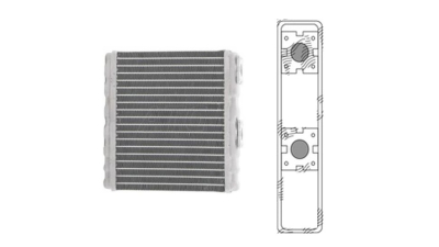 Radiator Incalzire Nissan Almera, 10.1995-12.1999, motor 1.4, 1.6, 2.0, benzina, 2.0 d, diesel, aluminiu mecanic/plastic, 150x180x33 mm, 