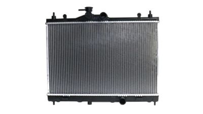 Radiator racire Nissan Tiida, 09.2007-, motor 1.6, 81 kw; 1.8, 93/94 kw, benzina, cutie manuala, cu/fara AC, 598x380x16 mm, aluminiu brazat/plastic, 