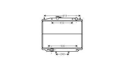 Radiator racire Nissan Terrano, 05.2002-09.2007, motor 3.0 TD, 113 kw, diesel, cutie manuala, cu/fara AC, 655x500x23 mm, aluminiu/plastic, 