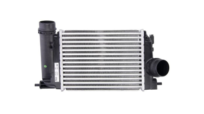 Intercooler Nissan Qashqai (J11), 02.2014-, motor 1.5 dci, diesel, X-Trail, 06.2015-, motor 1.6 DIG-T, benzina, cu/fara AC, aluminiu brazat/plastic, 282x218x64 mm, Valeo, 