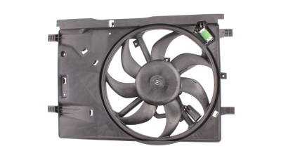 GMV radiator electroventilator Opel Corsa D (S07), 2006-2015, motor 1.0, 1.2; 1.4 benzina, cu AC, 260W; 390 mm; 2 pini