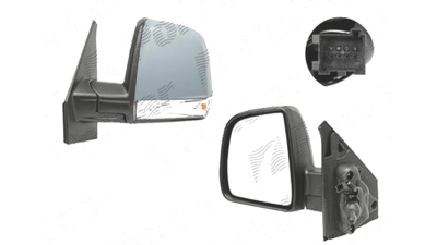 Oglinda exterioara Fiat Doblo (152/263), 01.2010-12.2014, Doblo (263), 01.2015-, Stanga, Combi, Panorama, reglare manuala; grunduita; geam convex; 2 pini; cu semnalizare, View Max