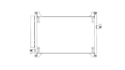 Condensator climatizare OEM/OES Fiat Multipla, 05.2004-06.2010, motor 1.6, 70 kw/74kw/76kw benzina, full aluminiu brazat, 572 (542)x340x18 mm, cu uscator si filtru integrat