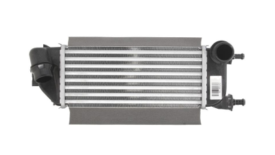 Intercooler Fiat Panda (319), 02.2012-, motor 0.9 TwinAir Turbo 63kw, benzina, cutie manuala, cu/fara AC, aluminiu brazat/plastic, 290x129x64 mm, J.Deus, iesire cu conexiune Rapida 