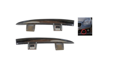 Ornament grila bara Fiat Linea (323), 05.2013-, fata, Stanga, crom; lateral