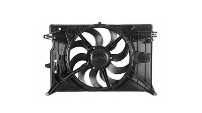 GMV radiator electroventilator Jeep Renegade, 2014-, motor 1.4 Multiair, benzina, cutie manuala, cu AC, 405 mm; (2 +2) pini