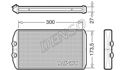 Radiator Incalzire Iveco Daily, 03.2014-, motor 3.0 TD, diesel, 3.0, benzina, Natural Power, aluminiu brazat/aluminiu, 27x174x300 mm, 