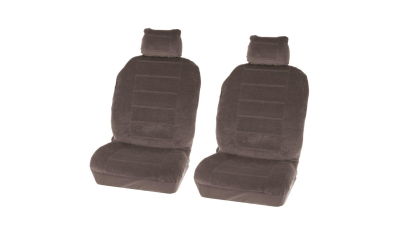 Set huse scaune fata auto Ford Focus, Carpoint Washington Grey 4 buc ( 2 huse scaune fata + 2 huse tetiere )