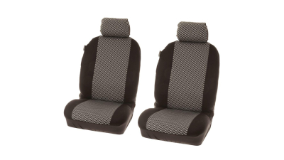 Set huse scaune fata auto Seat Altea, Carpoint IndianaPolis gri 4 buc ( 2 huse scaune fata + 2 huse tetiere )