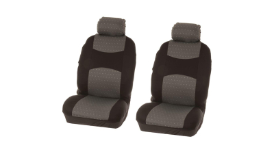 Set huse scaune fata auto Seat Altea, Carpoint Cicago gri 4 buc ( 2 huse scaune fata + 2 huse tetiere )