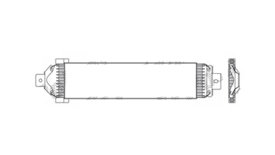 Radiator racire ulei motor, termoflot Dodge Dakota, 2000-2004, motor 3.7 V6, 160 kw, 4.7 V8, 170 kw, 5.9 V8, 190 kw, benzina, cv automata, 584x130x24 mm, racitor transmisie, din aluminiu brazat