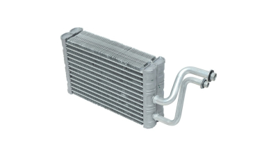 Evaporator aer conditionat Dodge Grand Caravan, 2008-2016, RAM PROMaster, 2013- motor 3.6 V6, benzina, full aluminiu brazat, 235x140x50 mm, iesire 11, 6 mm, intrare 16, 2 mm, din spate, tehnologie cu curgere paralela, 