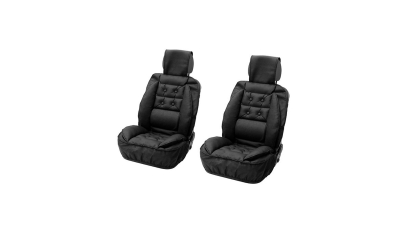 Set huse scaune fata pentru Seat Altea, imitatie piele, cu suport lombar, set 2 buc