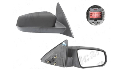 Oglinda exterioara Ford Mustang, 2013-2014, Dreapta, reglare electrica; grunduita; geam convex; cromat; 3 pini